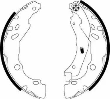 HELLA 8DB 355 020-071 - Jeu de mâchoires de frein cwaw.fr