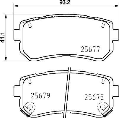 HELLA 8DB 355 020-851 - Kit de plaquettes de frein, frein à disque cwaw.fr