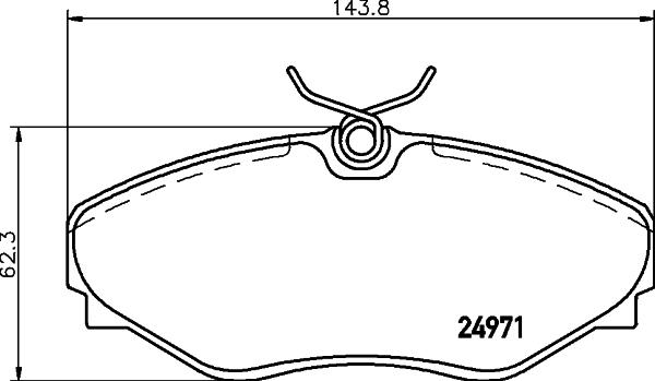 HELLA 8DB 355 020-731 - Kit de plaquettes de frein, frein à disque cwaw.fr