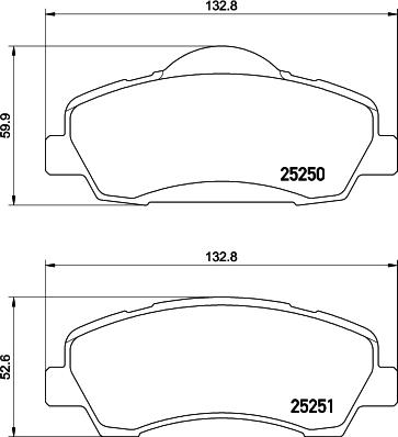 HELLA 8DB 355 020-771 - Kit de plaquettes de frein, frein à disque cwaw.fr