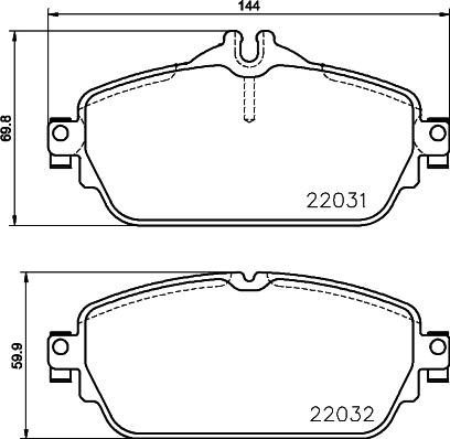 HELLA 8DB 355 021-551 - Kit de plaquettes de frein, frein à disque cwaw.fr