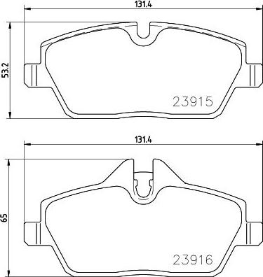 HELLA 8DB 355 021-881 - Kit de plaquettes de frein, frein à disque cwaw.fr