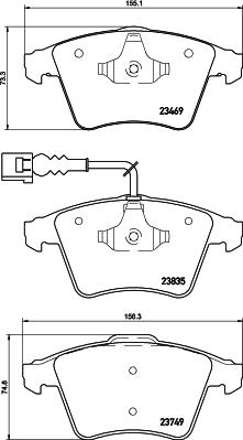 HELLA 8DB 355 021-221 - Kit de plaquettes de frein, frein à disque cwaw.fr