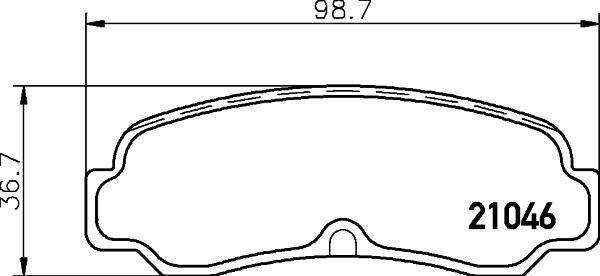 HELLA 8DB 355 028-961 - Kit de plaquettes de frein, frein à disque cwaw.fr