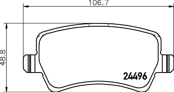 HELLA 8DB 355 023-941 - Kit de plaquettes de frein, frein à disque cwaw.fr