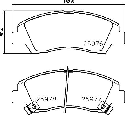 HELLA 8DB 355 023-001 - Kit de plaquettes de frein, frein à disque cwaw.fr