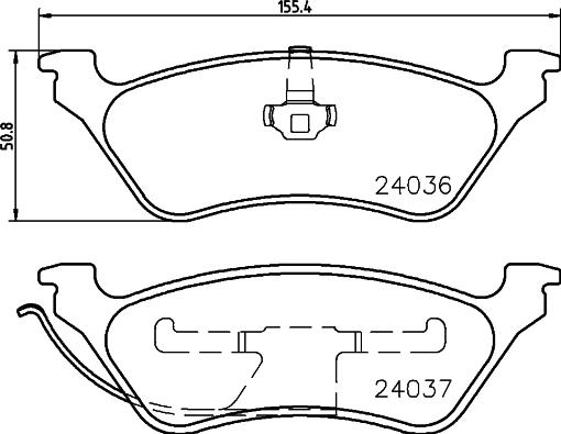 HELLA 8DB 355 023-111 - Kit de plaquettes de frein, frein à disque cwaw.fr