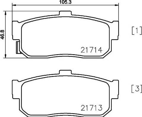 HELLA 8DB 355 023-181 - Kit de plaquettes de frein, frein à disque cwaw.fr