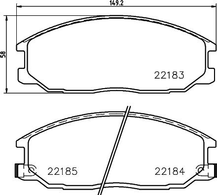 HELLA 8DB 355 023-281 - Kit de plaquettes de frein, frein à disque cwaw.fr