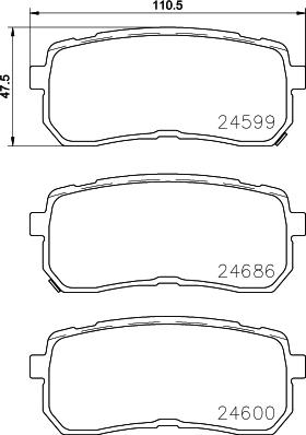 HELLA 8DB 355 023-231 - Kit de plaquettes de frein, frein à disque cwaw.fr