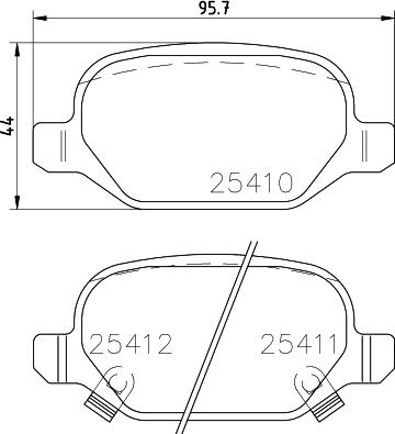 HELLA 8DB 355 023-271 - Kit de plaquettes de frein, frein à disque cwaw.fr