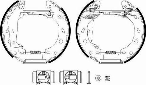 HELLA 8DB 355 022-961 - Jeu de mâchoires de frein cwaw.fr