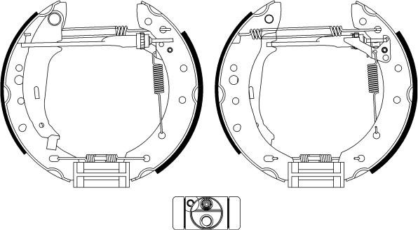 HELLA 8DB 355 022-901 - Jeu de mâchoires de frein cwaw.fr