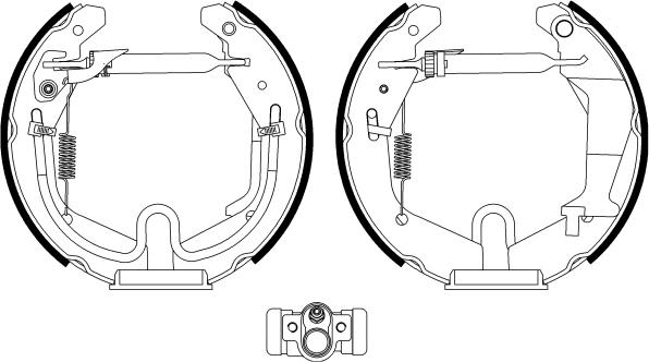 HELLA 8DB 355 022-981 - Jeu de mâchoires de frein cwaw.fr