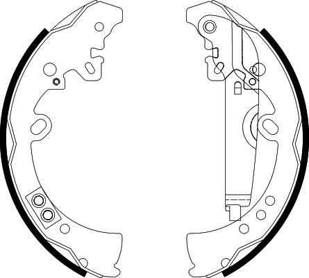 HELLA 8DB 355 022-591 - Jeu de mâchoires de frein cwaw.fr