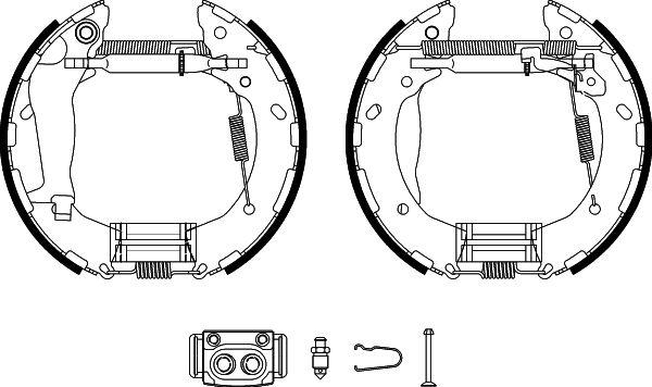 HELLA 8DB 355 022-551 - Jeu de mâchoires de frein cwaw.fr