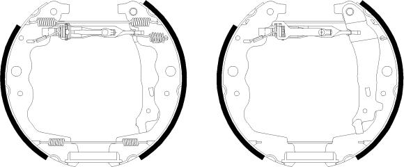 HELLA 8DB 355 022-561 - Jeu de mâchoires de frein cwaw.fr