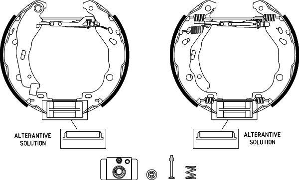 HELLA 8DB 355 022-511 - Jeu de mâchoires de frein cwaw.fr