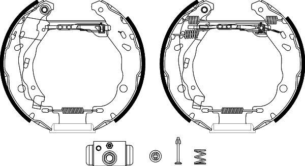 HELLA 8DB 355 022-521 - Jeu de mâchoires de frein cwaw.fr