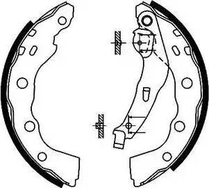 HELLA 8DB 355 022-641 - Jeu de mâchoires de frein cwaw.fr