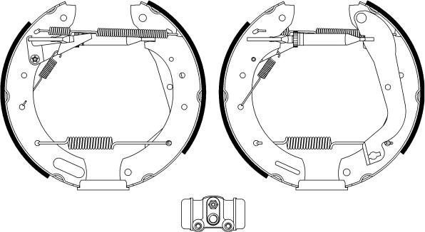 HELLA 8DB 355 022-651 - Jeu de mâchoires de frein cwaw.fr