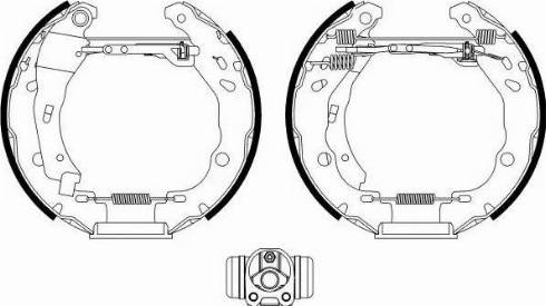 HELLA 8DB 355 022-601 - Jeu de mâchoires de frein cwaw.fr