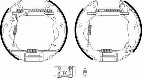 HELLA 8DB 355 022-621 - Jeu de mâchoires de frein cwaw.fr