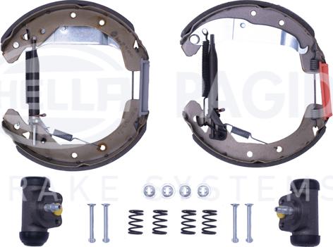 HELLA 8DB 355 022-671 - Jeu de mâchoires de frein cwaw.fr