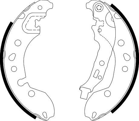 HELLA 8DB 355 022-181 - Jeu de mâchoires de frein cwaw.fr