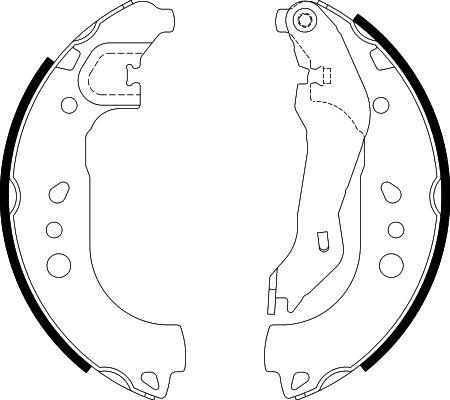 HELLA 8DB 355 022-131 - Jeu de mâchoires de frein cwaw.fr