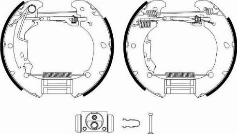 HELLA 8DB 355 022-891 - Jeu de mâchoires de frein cwaw.fr