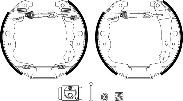 HELLA 8DB 355 022-871 - Jeu de mâchoires de frein cwaw.fr