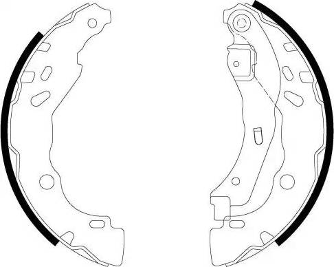 HELLA 8DB 355 022-341 - Jeu de mâchoires de frein cwaw.fr