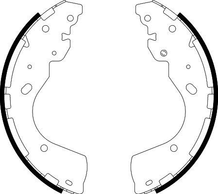 HELLA 8DB 355 022-241 - Jeu de mâchoires de frein cwaw.fr