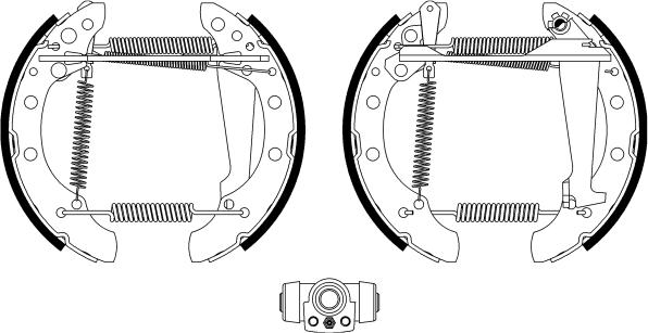 HELLA 8DB 355 022-771 - Jeu de mâchoires de frein cwaw.fr