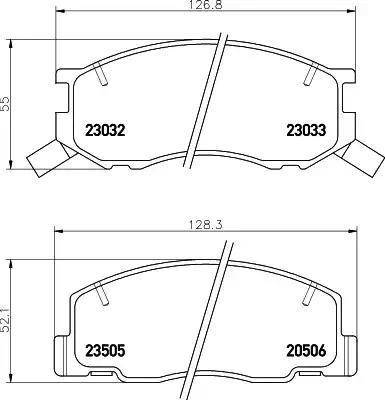 HELLA 8DB 355 009-481 - Kit de plaquettes de frein, frein à disque cwaw.fr