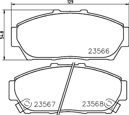 HELLA 8DB 355 027-681 - Kit de plaquettes de frein, frein à disque cwaw.fr