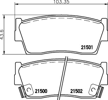 HELLA 8DB 355 027-021 - Kit de plaquettes de frein, frein à disque cwaw.fr