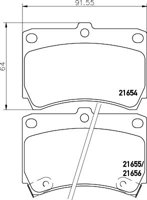 HELLA 8DB 355 027-141 - Kit de plaquettes de frein, frein à disque cwaw.fr