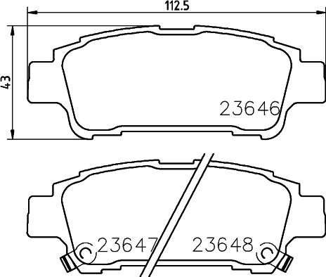 HELLA 8DB 355 027-781 - Kit de plaquettes de frein, frein à disque cwaw.fr