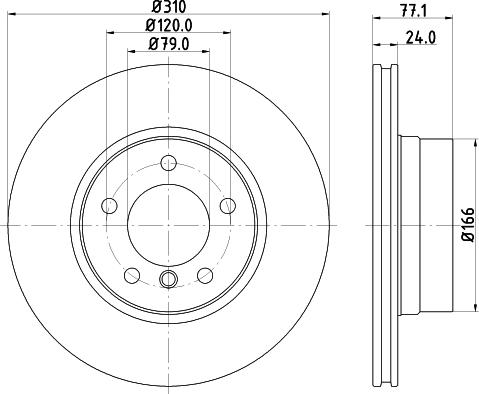 HELLA 8DD 355 124-031 - Disque de frein cwaw.fr