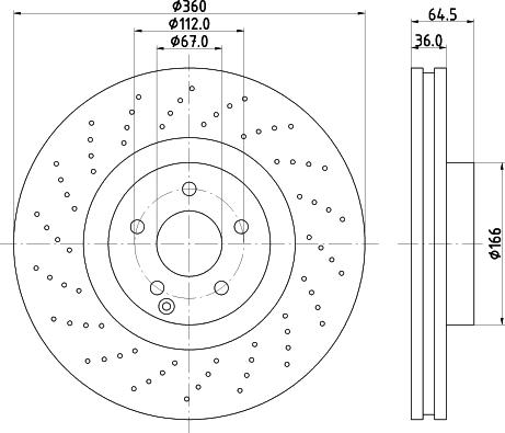 HELLA 8DD 355 109-492 - Disque de frein cwaw.fr