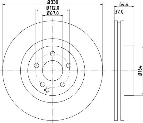 HELLA 8DD 355 109-432 - Disque de frein cwaw.fr