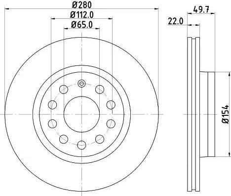 HELLA 8DD 355 109-551 - Disque de frein cwaw.fr