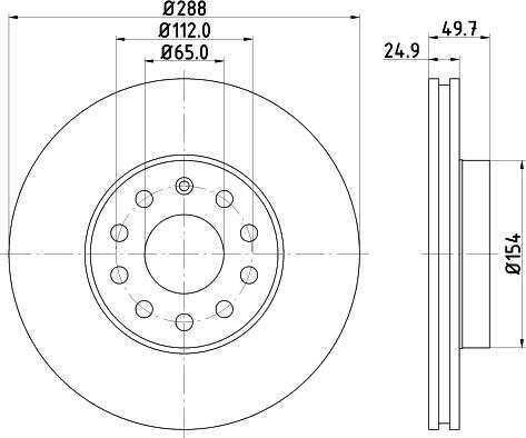 HELLA 8DD 355 109-571 - Disque de frein cwaw.fr