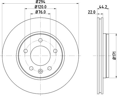 HELLA 8DD 355 109-691 - Disque de frein cwaw.fr