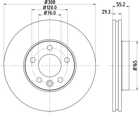 HELLA 8DD 355 109-651 - Disque de frein cwaw.fr