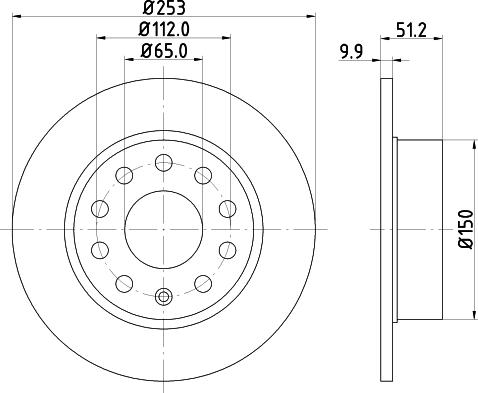 HELLA 8DD 355 124-431 - Disque de frein cwaw.fr