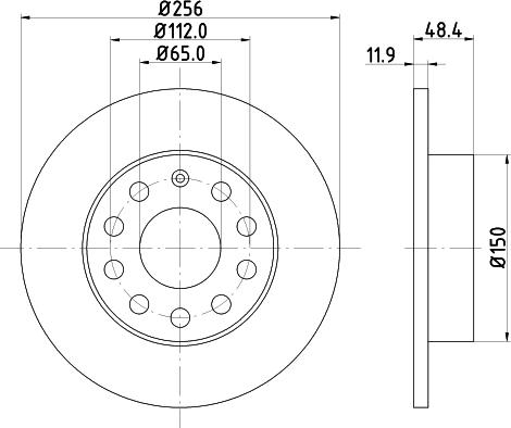 HELLA 8DD 355 109-631 - Disque de frein cwaw.fr