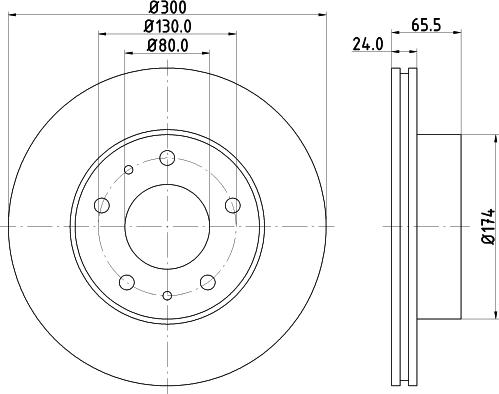 HELLA 8DD 355 109-021 - Disque de frein cwaw.fr